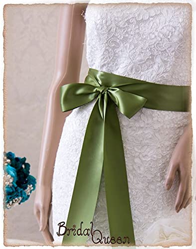 IHKFILAN Double Face Satin Ribbon in Fern Green (25 mm x 22.86 m) Matt Shiny Gift Ribbon for Decorating & Crafts, Weddings - Image 3