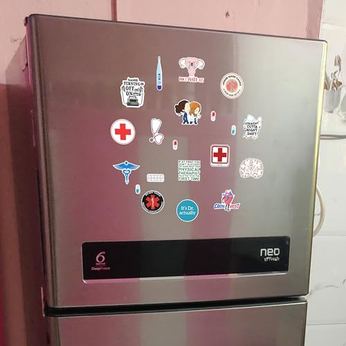 Image of WallDesign Doctor Life Fridge Magnets - Unique Medical Theme Magnet Collection, Great Gifts for Medical Students and Professionals, Durable Design (Set of 20)