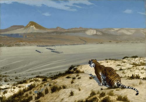 Toile peinture decorative SERENDIPITP tigre au regard captivant