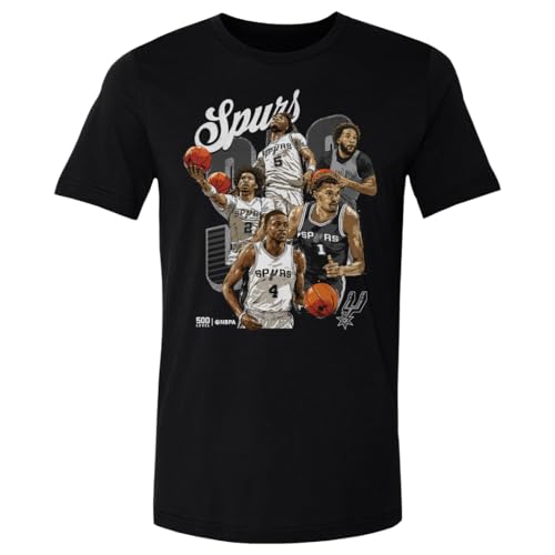 500 LEVEL San Antonio Spurs 2026 Playoffs Starting 5 Shirt (Black Large)
