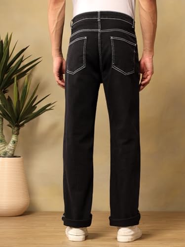 Image of KOTTY Mens Solid|Mid Rise| Coin Pocket|Button|Ankle Length|5 Pocket Jeans