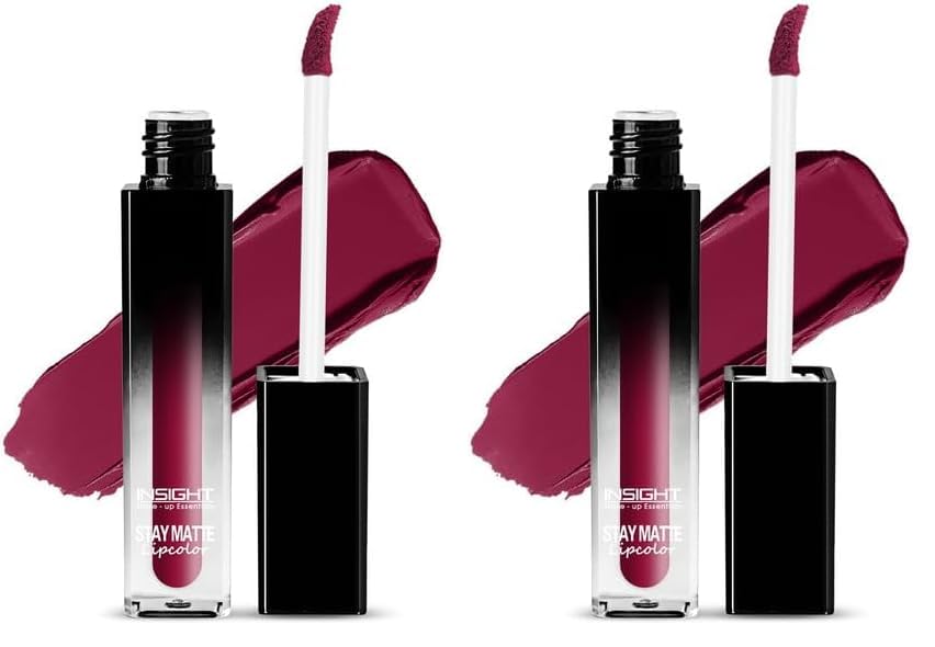 Image of INSIGHT Stay Matte Lipcolor | Butter Texture with Matte Finish | Long Lasting Formula | Transferproof | Comfortable Wear | Infused with Avocado Oil & Niacinamide - (UNFILTERED LIFE) 3g (Pack of 2)