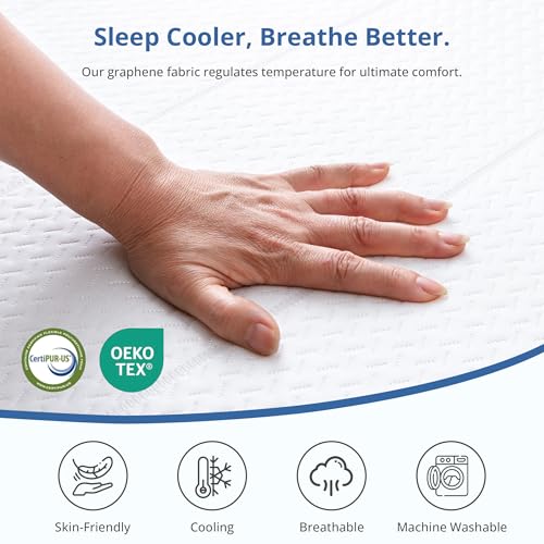 Image of MLILY 14 Inch Twin XL Memory Foam Mattress, Gel Cooling Mattress Bed in a Box, Fiberglass Free, Back Pain Relief, Medium Firm, CertiPUR-US Certified, 38 inchx80 inchx14 inch, White | Gel Cooling Mattress Bed in a Box, Fiberglass Free, Back Pain Relief, Medium Firm, CertiPUR-US Certified, 38 inchx80 inch