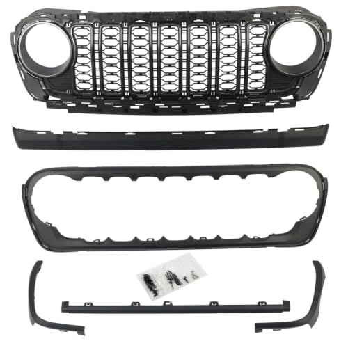 Calandre avant pour Wrangler JL remplacez votre grille abîmée sans perçage ABS 18-24