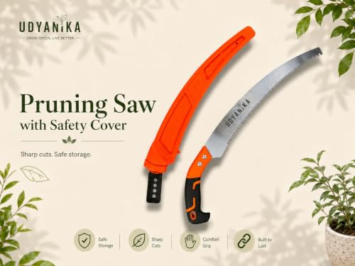Image of Pruning Saw Cutter for Trees with Safety Cover | Hand Saw for Gardening & Tree Cutting | Wood Cutter Saw with Ergonomic Grip | Tree Cutter for Branches & Wood Pruning