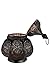 Farol oriental de metal Lamis negro 30 cm | Portavelas marroquí de...