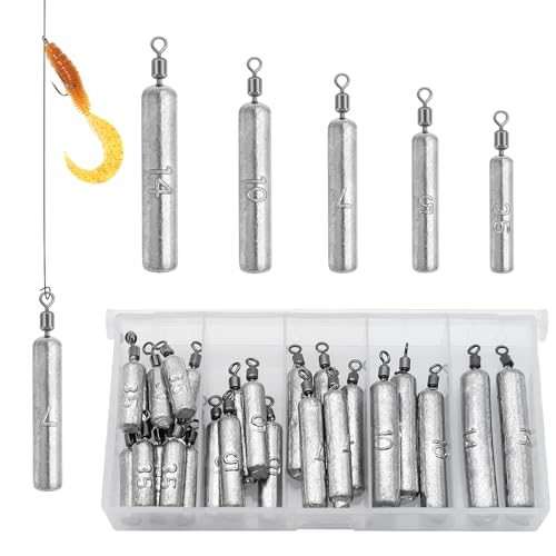 Fishing Weights Sinkers Kit 25/30pcs Bass Casting Drop Shot Weights