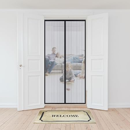MIR MAT Polyester Magnetic Mosquito Net for Door | Mosquito Curtain for All Door Types & Sizes | Auto-Closing Insect Screen to Keep Mosquito Out (100 cm x 200 cm) (B0DH2FBBWD) Amazon Price History, Amazon Price Tracker
