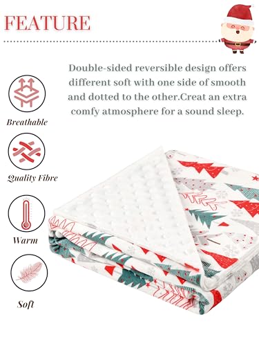 Image of Baby Mink Blanket Red Tree Christmas