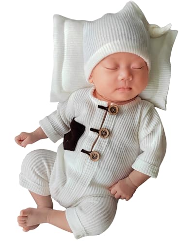 Newborn Photography Outfits Boy Girl Baby Photo Romper Knit Bodysuit Outfit Prop4