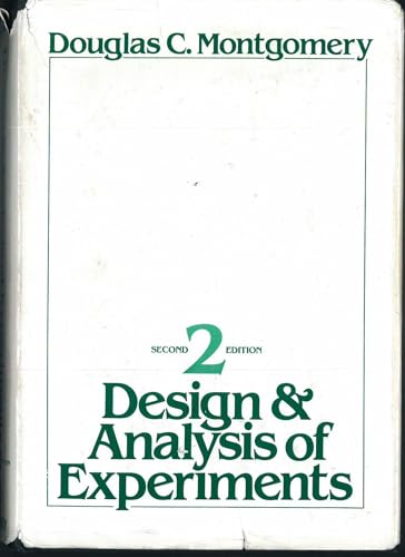 Design and Analysis of Experiments 0471868124 Book Cover