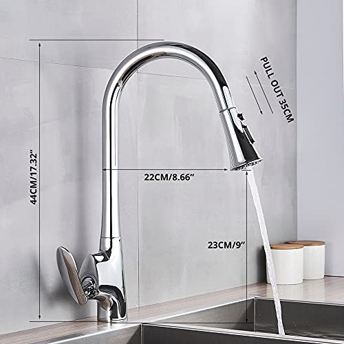 Mitigeur d'évier de cuisine extractible argent pour en finir avec la vaisselle difficile - 7
