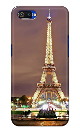 Image of PRINTFIDAA Lovers Famous Place Eiffel Tower in Paris Printed Designer Hard Case for Realme C2 / Oppo A1K, RMX1941, CPH1923 Back Cover -(e) RPM1009