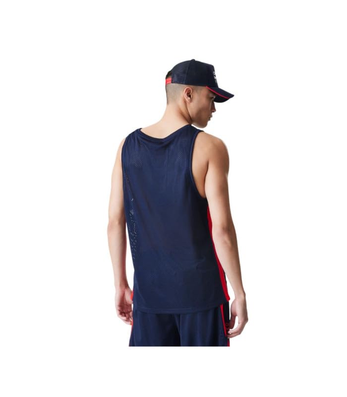 New Era Oracle Red Bull Racing F1 Team Canotta ufficiale da basket in mesh di Formula 1, blu navy/rosso