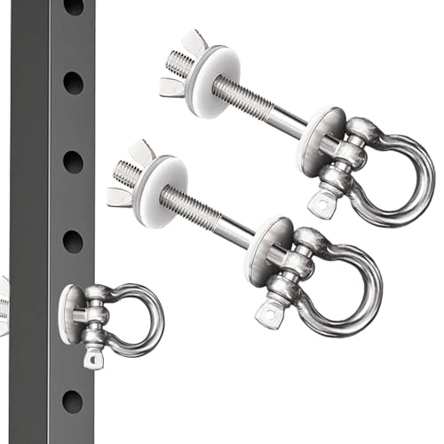 DyaMag Heavy Duty Power Rack Attachments with Silicone gaskets for Resistance Band. Stainless Steel Band Pegs for 1-3 inch Power Rack,O-Ring Attachment for Power Rack Squat Racks-2PACK(Regluar)