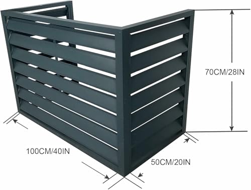 Cubierta de aire acondicionado para unidades exteriores mini split en aluminio gris 8