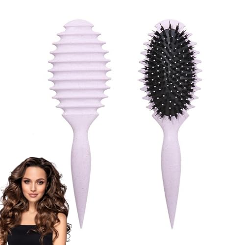 Atsmoce®2024 Nuovo Peine Pelo Rizado, Cepillo Pelo Rizado, Peine Pelo Rizado, Cepillo Pelo Rizado Define Styling Brush (Purple)