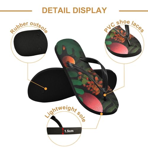 Tropical Fruits Flip Flop Sandal for Women Men, Casual Beach Slippers Indoor Outdoor XS3