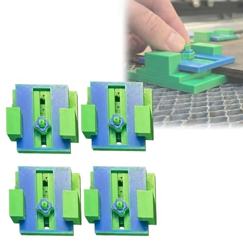Magnetic Laser Hold Down Clamps for Honeycomb Bed, Elevated Laser Cutter Material Risers with Multi-Thickness Slots (3mm-6mm), Low Profile Magnetic Hold-Down Pins for Wood Acrylic Engraving