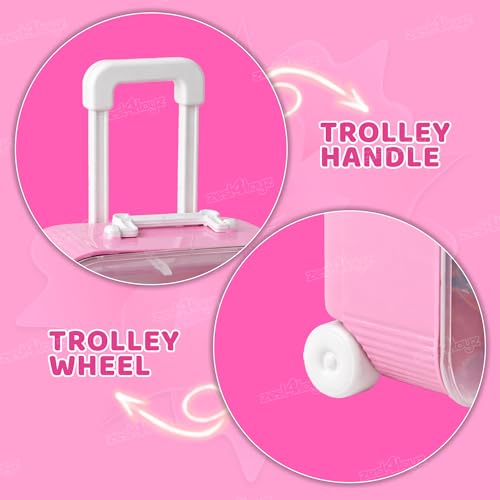 Image of Zest 4 Toyz Kitchen Set for Girls with Trolley Suitcase Kitchen Playset for Girls Kitchen Cooking Suitcase Cooking Toy Pretend Play Toys for Kids - Pink (16 Pcs)