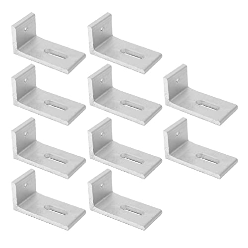 BTSEURY 10PCS L Foot Solar Mount, Suporte de Painel Solar Durável Suporte de Montagem de Painel Foto