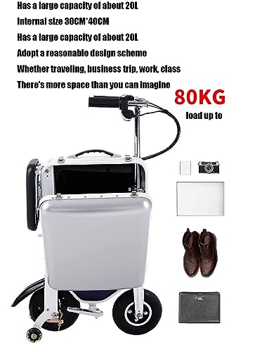 Portable Electric Luggage, Folding Ride On Suitcase Scooter, Lightweight Compact, 20L Large Capacity (50 kilometers)