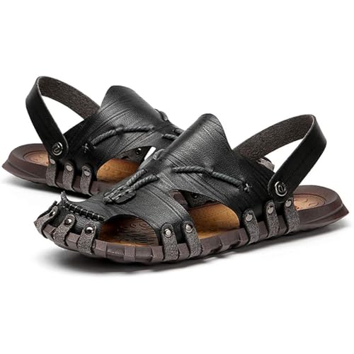 Men's Summer Breathable Leather Outdoor Comfortable Casual Beach Sandals3