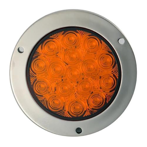Lámpara LED redonda de 4" ámbar para luz trasera y giro