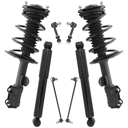 Image of TRQ Front and Rear Suspension Kit Complete Strut & Coil Spring Assembly Shock Absorber Sway Bar Stabilizer Link Compatible with 2013-2018 Toyota RAV4