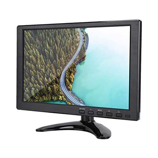 Monitor HDMI, Monitor LCD Com Tela HD 1080P, Monitor Universal 10,1 pol. 1280 X 800 16:10 HD LCD Com Suporte para Entrada HDMI/VGA/AV (100-240 V) (Plugue dos EUA)