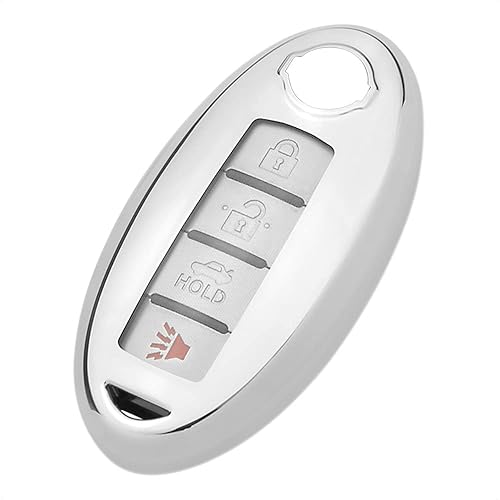 TANGSEN Funda para llavero plateado de TPU compatible con Infiniti EX FX G JX M Q QX para Nissan 370Z Altima Armada Cube GT-R Juke Leaf Maxima