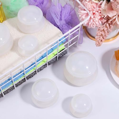Image of TrelaCo 6 Pcs Silicone Cupping Kit for Massage Therapy,Milky | Cupping Cups 3 Sizes, Suction Therapy for Body Massage Myofascial, Relieves Cellulite Muscle Pain Tension, Studio Household