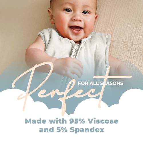 Image of Sleeveless Soft Baby & Toddler Sleeping Sack, Breathable with Adjustable Feet Cuffs & Anti-Slip Grip