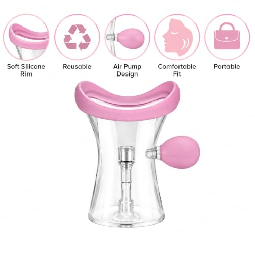 Image of Eye Wash Cup with Air Pump | Eye Cleaning Cup with Soft Silicone Rim | Reusable Eye Wash Cleaner for Daily Eye Hygiene | Portable Eye Rinse Cup for Men & Women