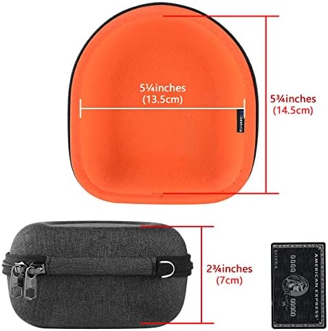 Geekria Shield Headphones Case Compatible with Marshall Major II, Major III, Major IV, Mid ANC Case, Replacement Hard Shell Travel Carrying Bag with Cable Storage (Dark Grey)