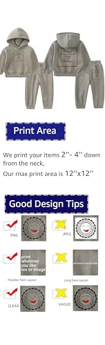 MYGBCPJS Boy Girl Custom Fleece Sweat Suit Kids Personalized Long Sleeve Hoodie & Sweatpants Outfits Set Add Own Text Design4