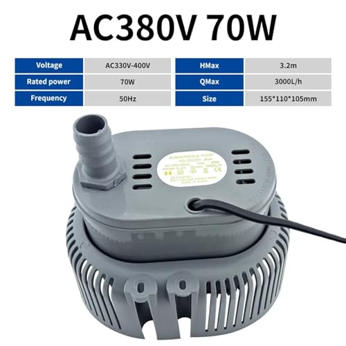 Bomba sumergible AC 380V 70W para protección ambiental, bomba de agua para aire acondicionado, ventilador de aire frío de 45W, bomba de agua 220V miniatura 2