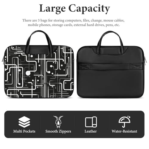 Bolso para portátil impermeable con patrón Pipe 17" miniatura 5