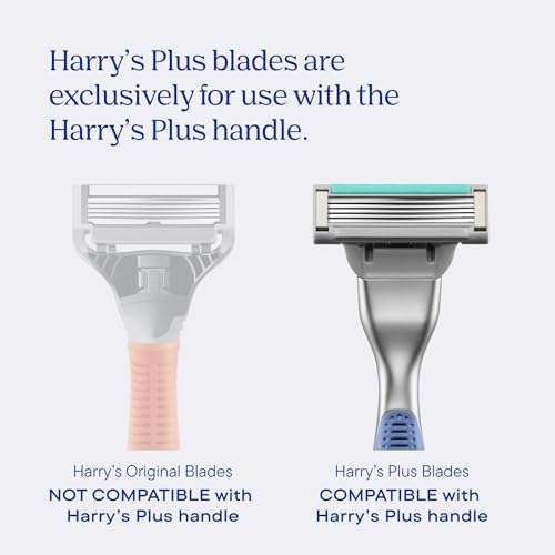 Harry's Plus Razor Shaving Kit for Men - Premium Handle and 3 Razor Blade Cartridges - Advanced Pivoting System - Moss - 1