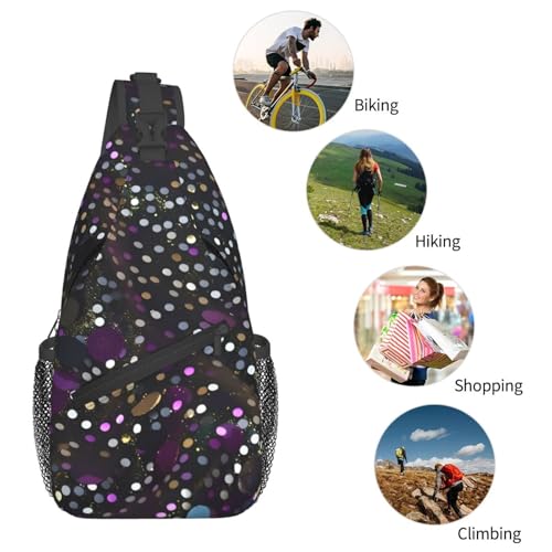 Mochila cruzada deportiva unisex pequeña negra miniatura 6