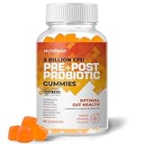 NutraPep Organic Prebiotic Probiotic & Postbiotic Gummies for Women Men & Kids Children - High Potency 5 Billion CFU - Sugar-Free & Gluten Free