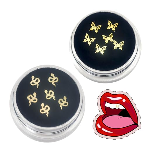 Image of Chamon 10 Boxes Tooth Gems, Gold Plated Professional Teeth Decoration | Ultra-thin and highly comfortable