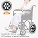 2-pack 12 Inch Solid Tire Construction Premium Plastic Spoked Wheel (grey), 12 Inch Wheelchair Wheel Replacement for Manual Wheelchairs, Sturdy Hard Rubber Tire & Mobility Aid Accessories