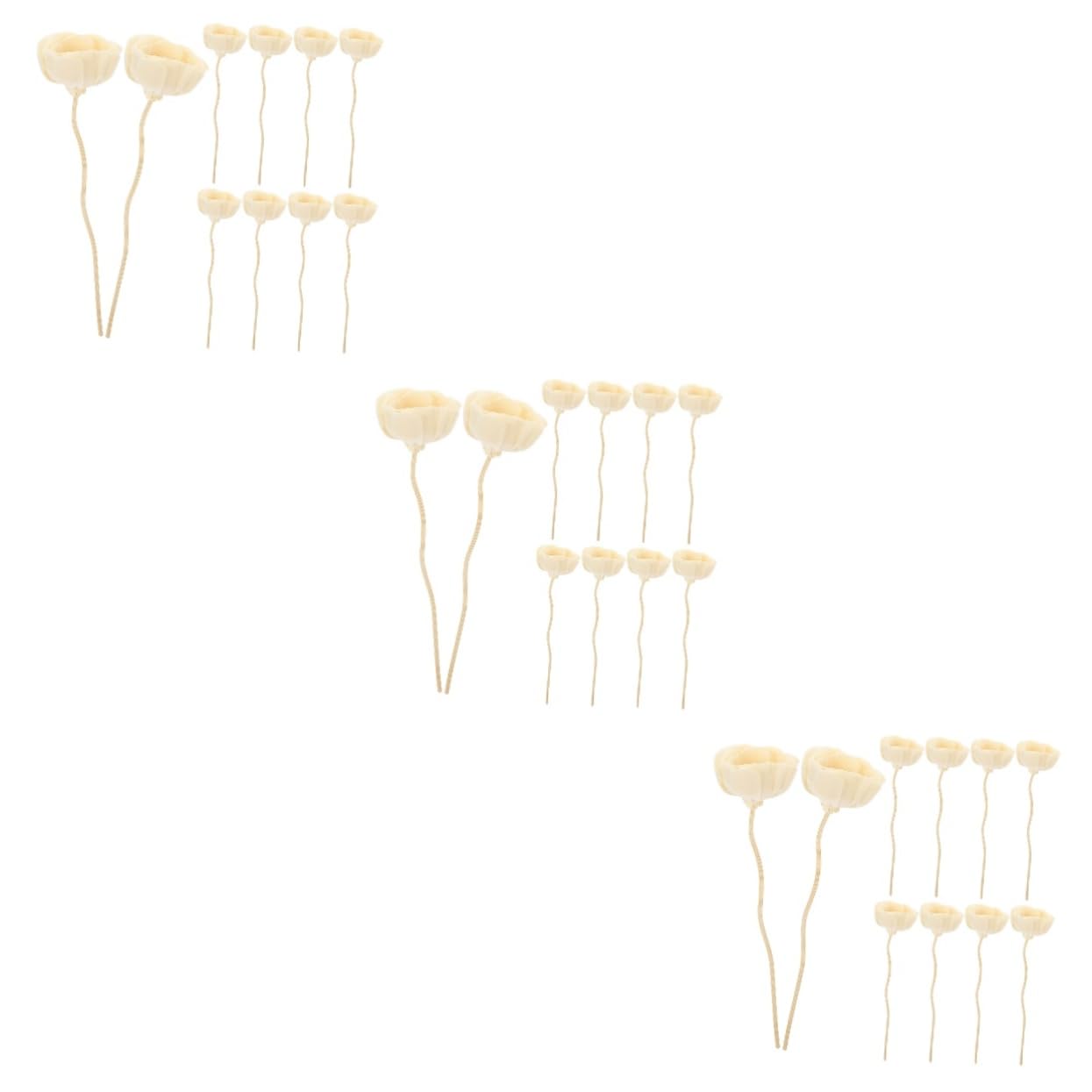 POPETPOP 3 Series Varillas Difusoras De Aromas con Flores Decorativas Y Aromáticas para Hogar SPA Y Oficina 10 Piezas*3