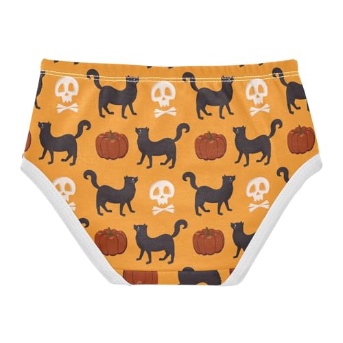 Little Girl Underwear Toddler Panties Kids Undies Halloween Cat Pumpkin Soft Cotton Briefs 2T-8Y2