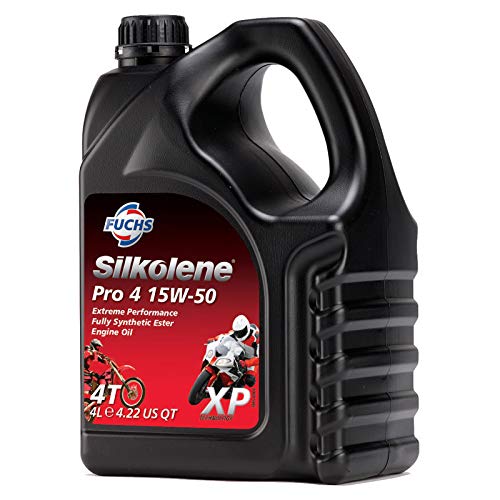 Silkolene Huile Moteur de Moto entièrement synthétique Pro-4 XP 15 W-50 Bouteille de 4 l