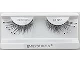 EMILYSTORES Halloween False Eyelashes, Dramatic Black Lashes with Dots for Yzma Costume, Reusable 1Pair
