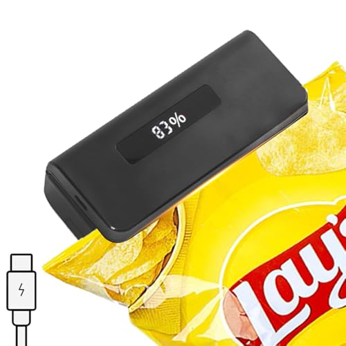 Mini Bag Sealer, 4.7' Potato Chip Bags Heat Sealer with LED Power Display & 9 Adjustable Gears...