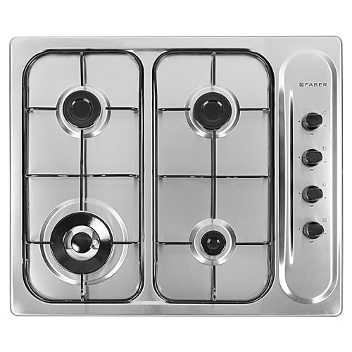 Faber Hob FH 40 AMD Stainless Steel Top 4 Italian Burners (Silver)