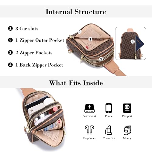 Image of INICAT Small Travel Purse,Anti Theft Crossbody Bag for Women | RFID Blocking, 8 Card Slots,Secure Back Zipper Pocket,Sling Style